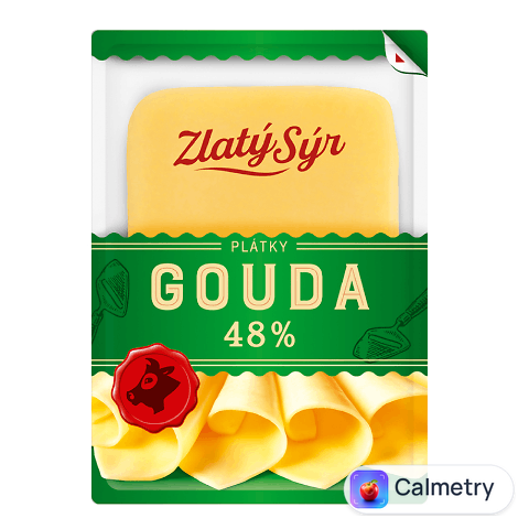 Сир Zlaty Syr Gouda напівтвердий нарізаний 48%, 150г