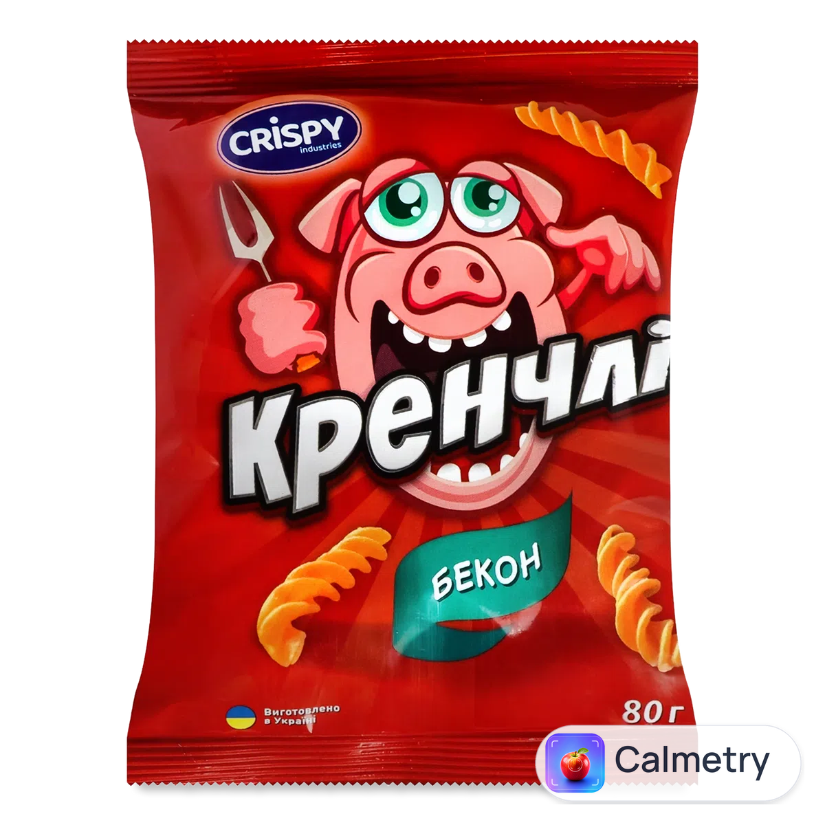 Снеки Кренчлі пшеничні зі смаком бекону 80г