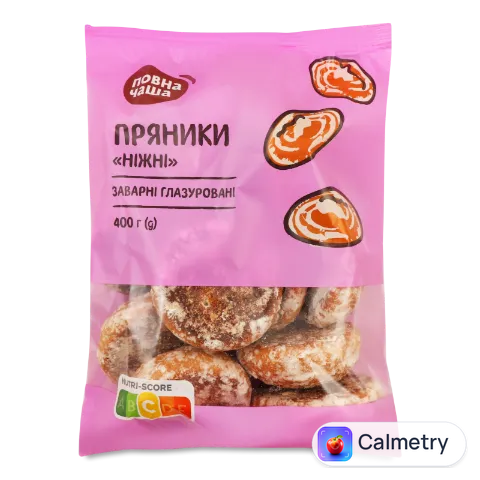Пряники «Повна Чаша»® «Ніжні» заварні глазуровані 400г