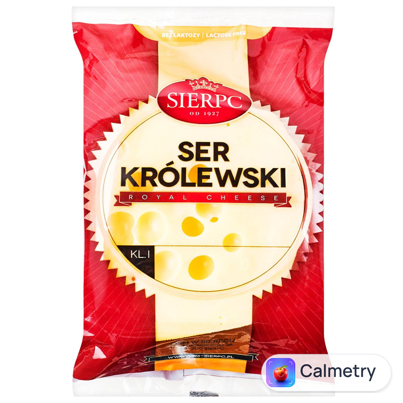 Сир Sierpc Королівський безлактозний 45% 250г — фото продукту