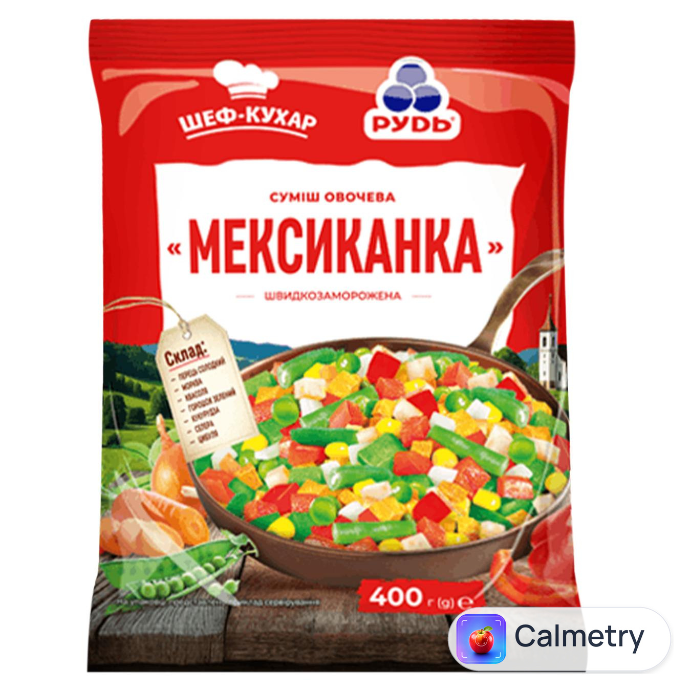 Суміш овочева Рудь Мексиканка для смаження 400г — фото продукту