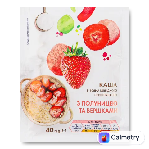 Каша вівсяна «Премія»® з полуницею та вершками 40г