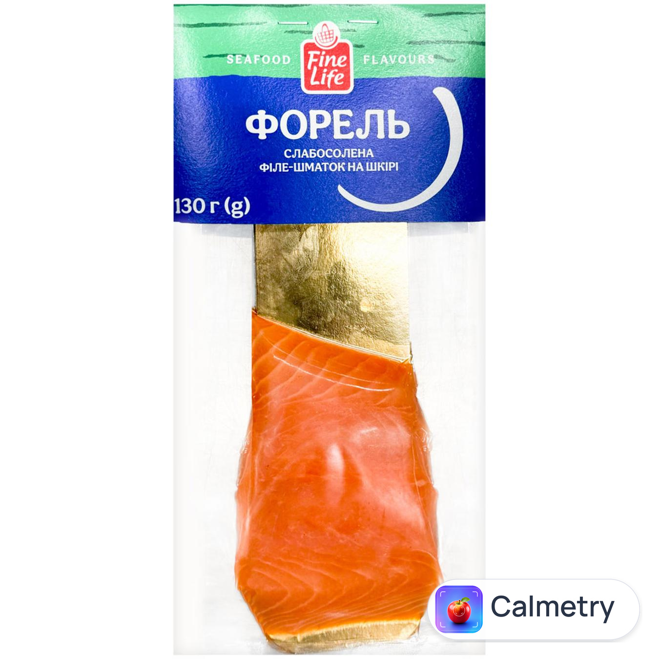 Форель Fine Life філе-шматок на шкірі слабосолена 130г