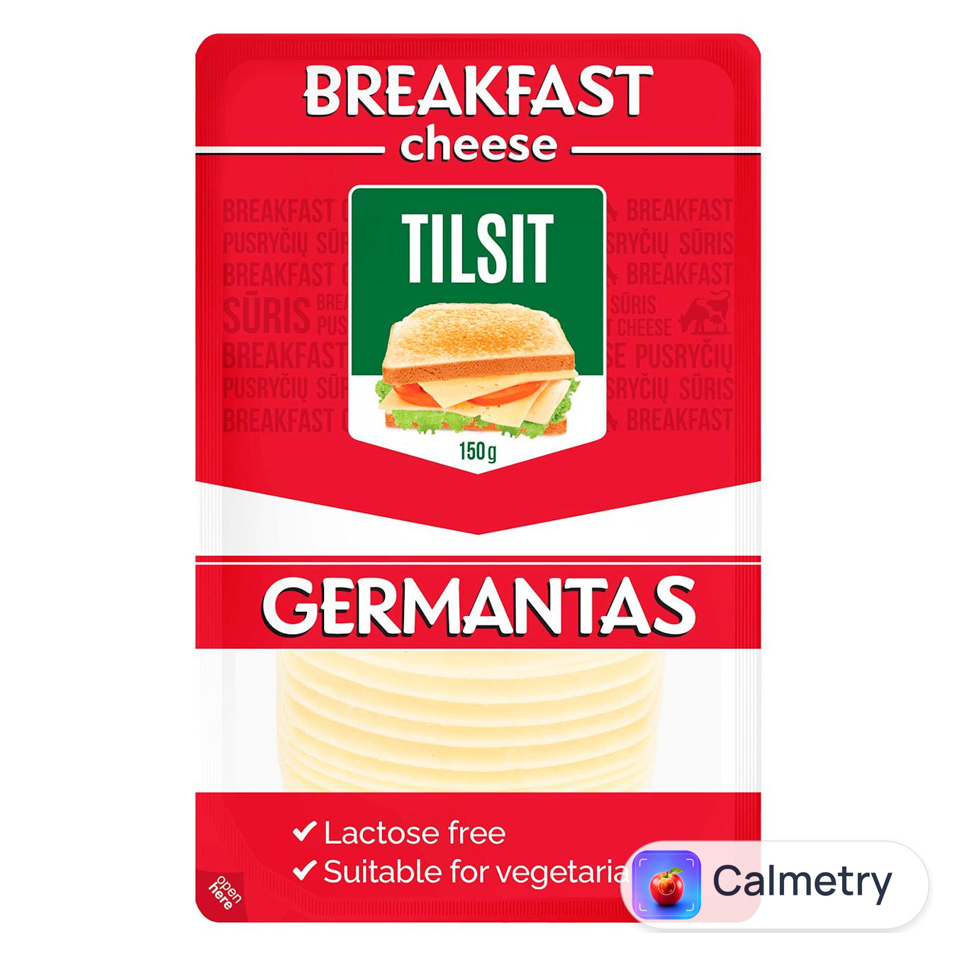 Сир Germantas Tilsit нарізаний 45% 150г