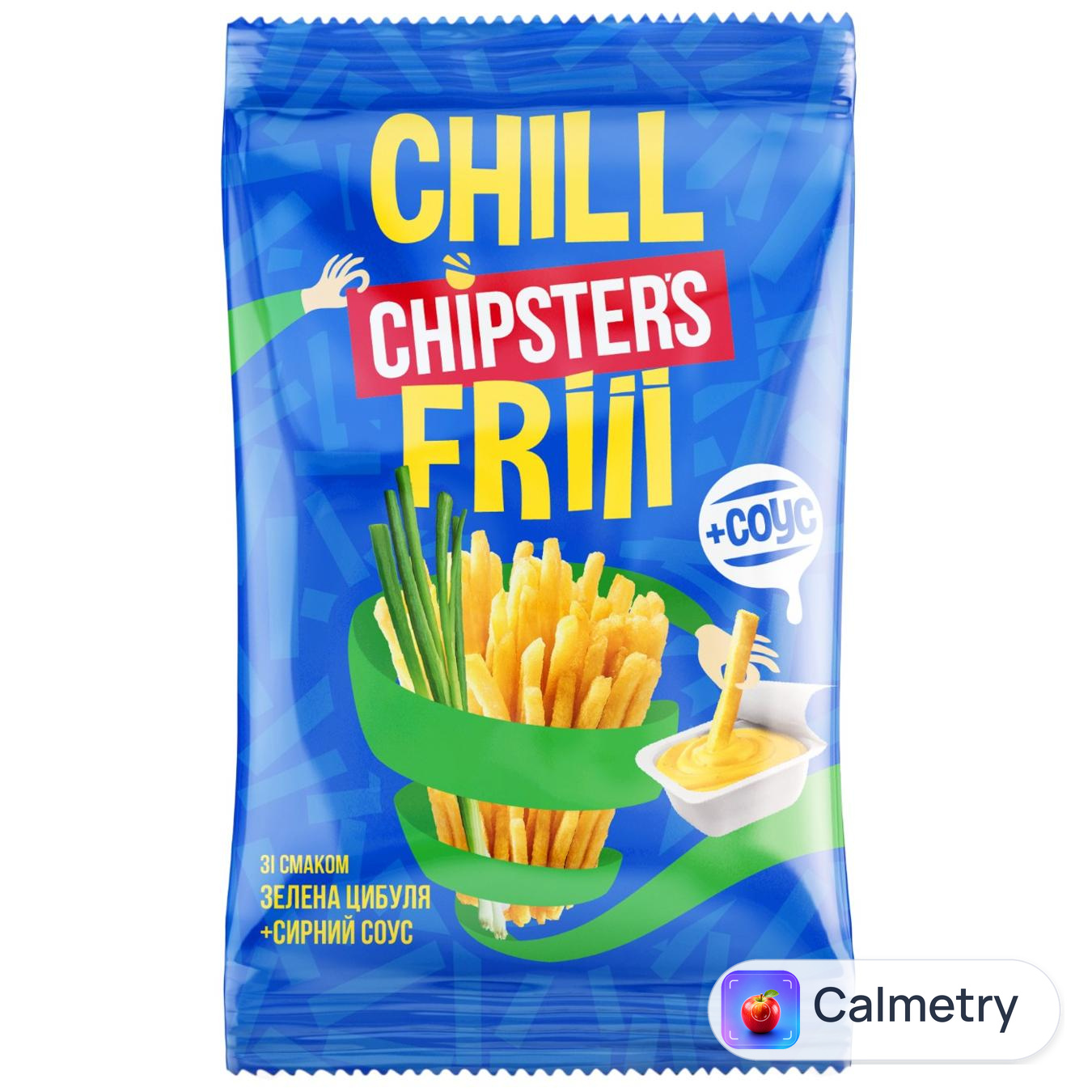 Соломка картопляна Chipsters смак Зелена цибуля + соус cирний 55г — фото продукту