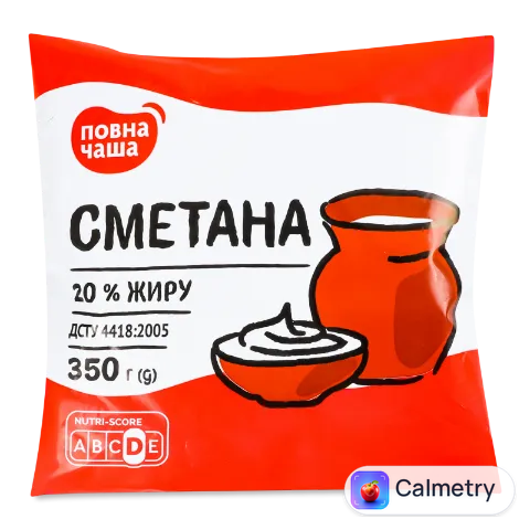 Сметана «Повна Чаша»® 20% плівка