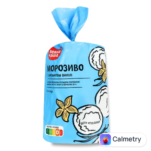 Морозиво «Повна Чаша»® з ароматом ванілі