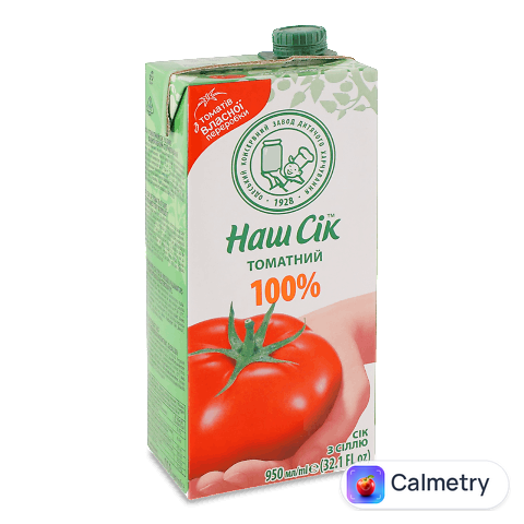 Сік «Наш Сік» томатний з м'якоттю, 0,95л
