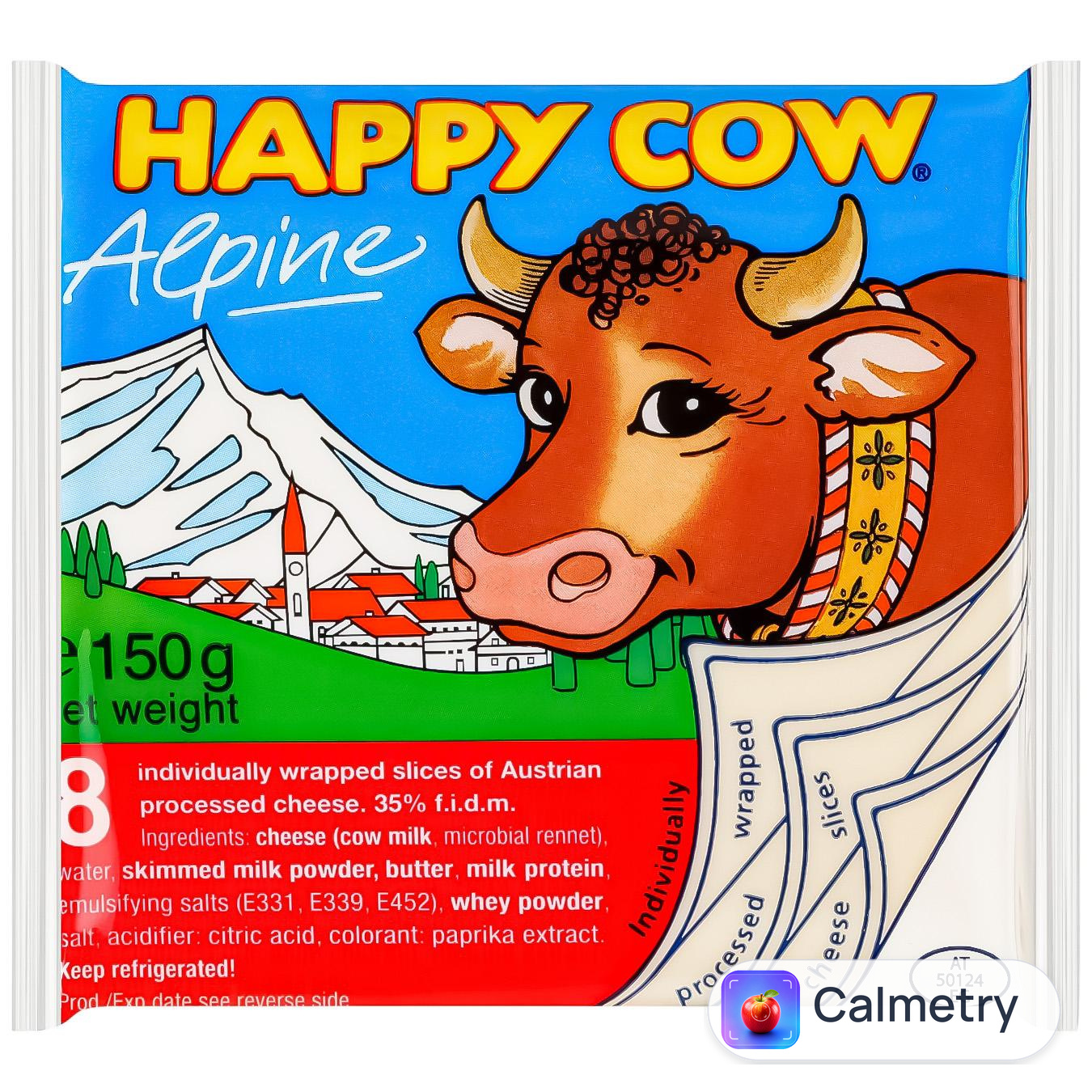 Сир плавлений Happy Cow Альпійський скибочками 35% 150г