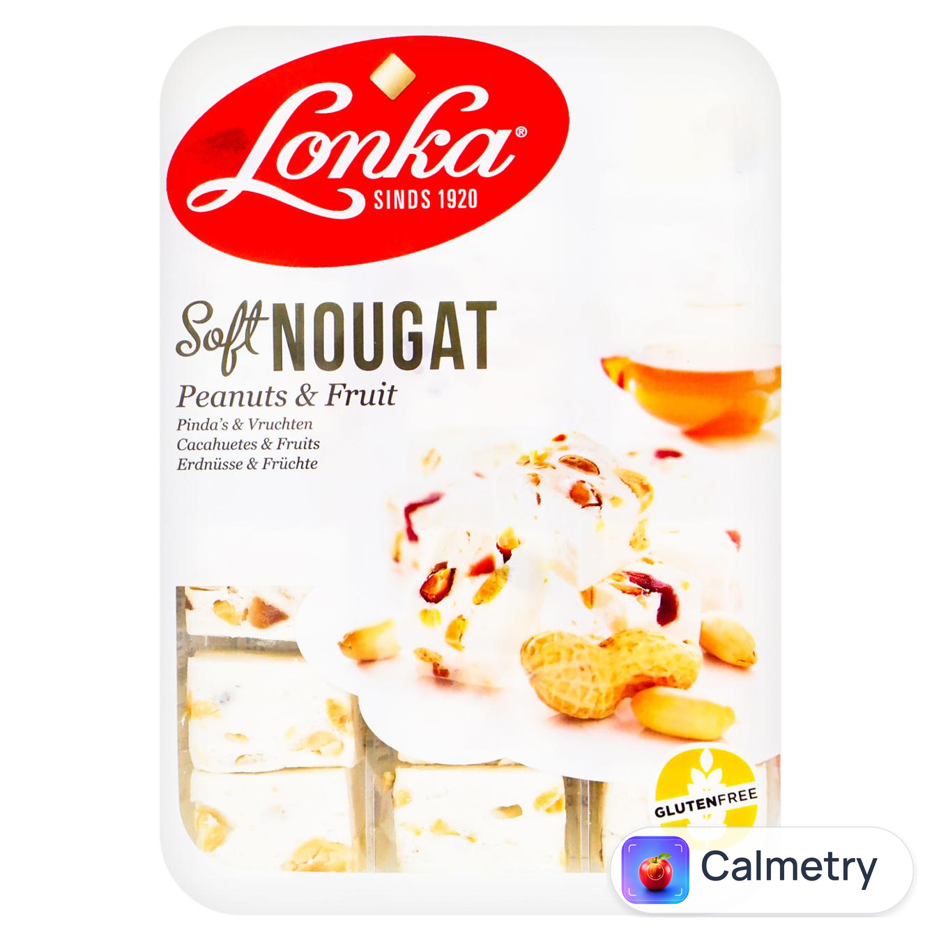 Цукерки Lonka нуга з арахісом і шматочками фруктів 220г