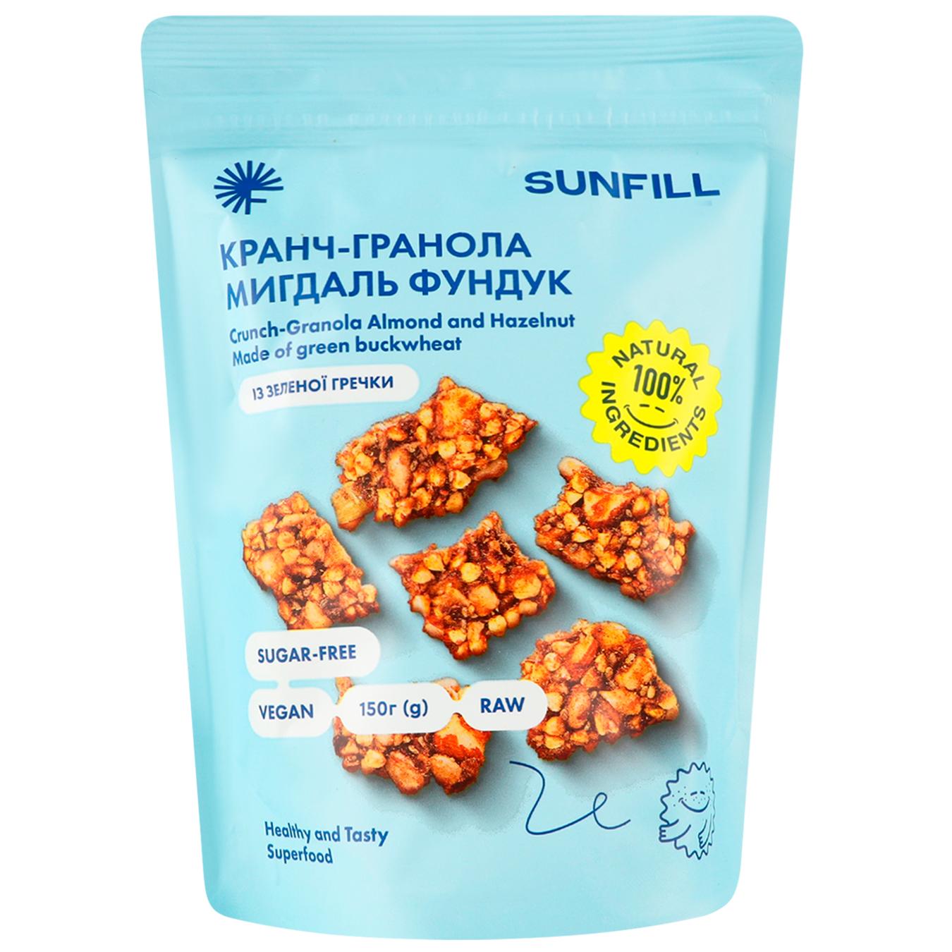 Кранч-гранола Sunfill Мигдаль-фундук 150г — фото продукту