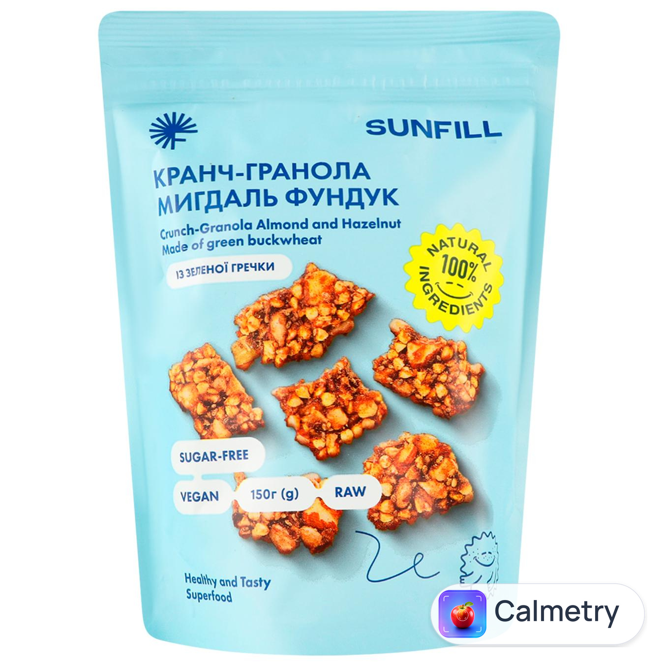 Кранч-гранола Sunfill Мигдаль-фундук 150г — фото продукту