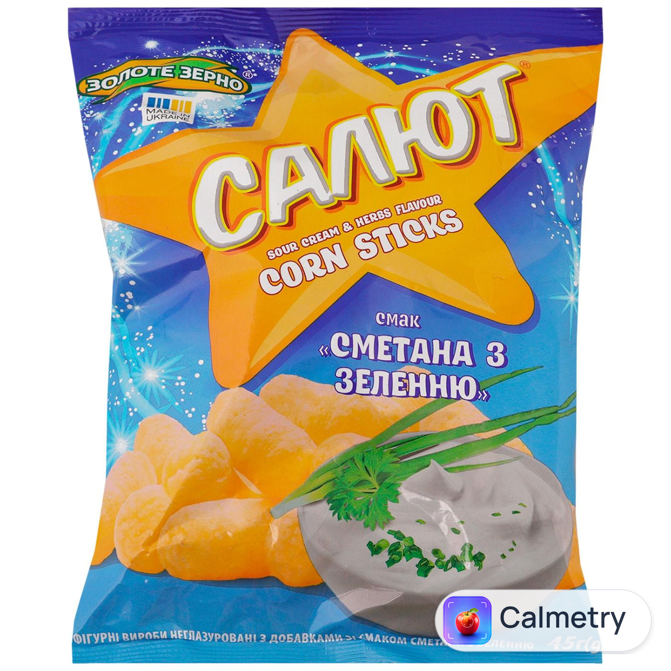 Палички кукурудзяні Золоте Зерно Салют зі сметаною 45г