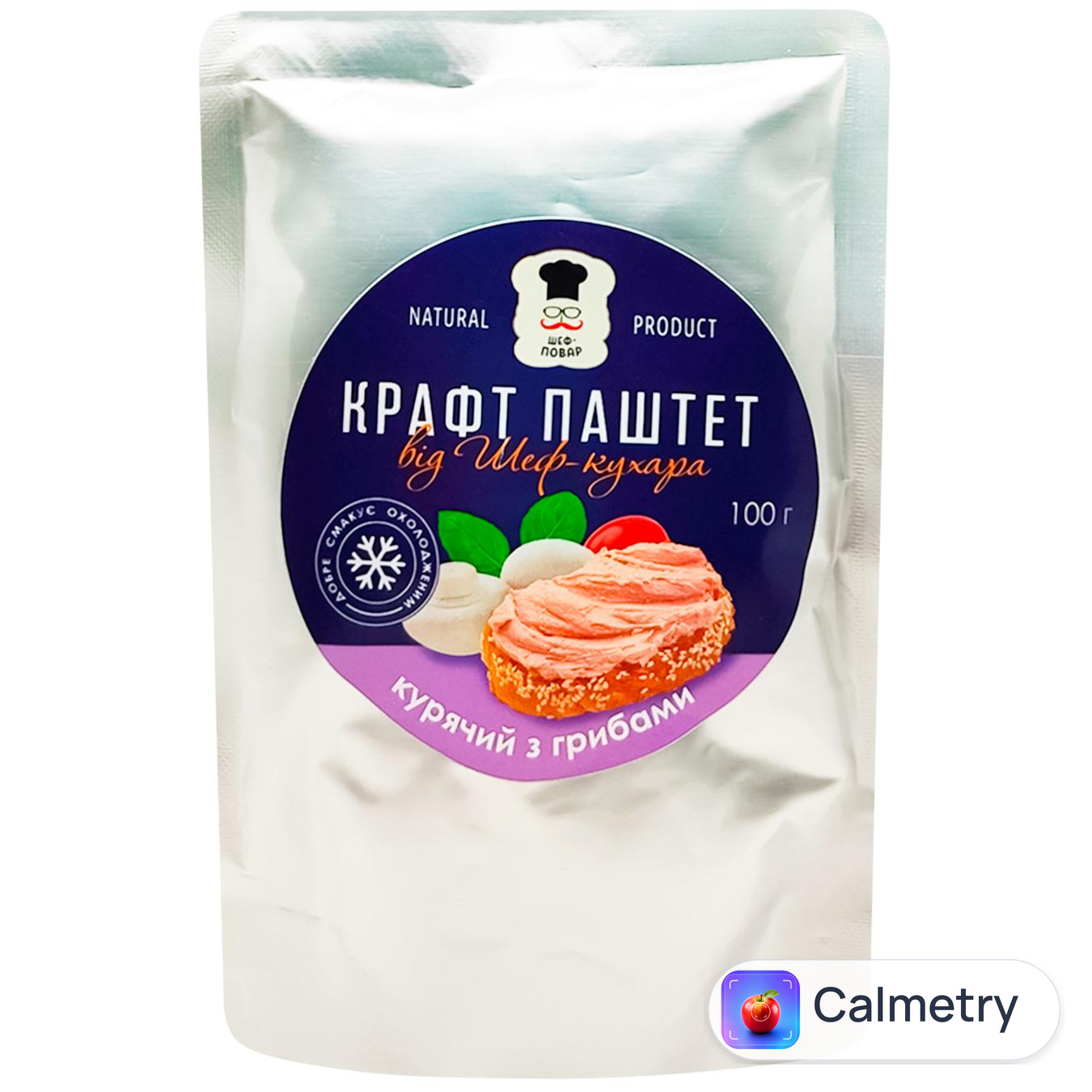 Паштет Шеф-Повар курячий з грибами 100г