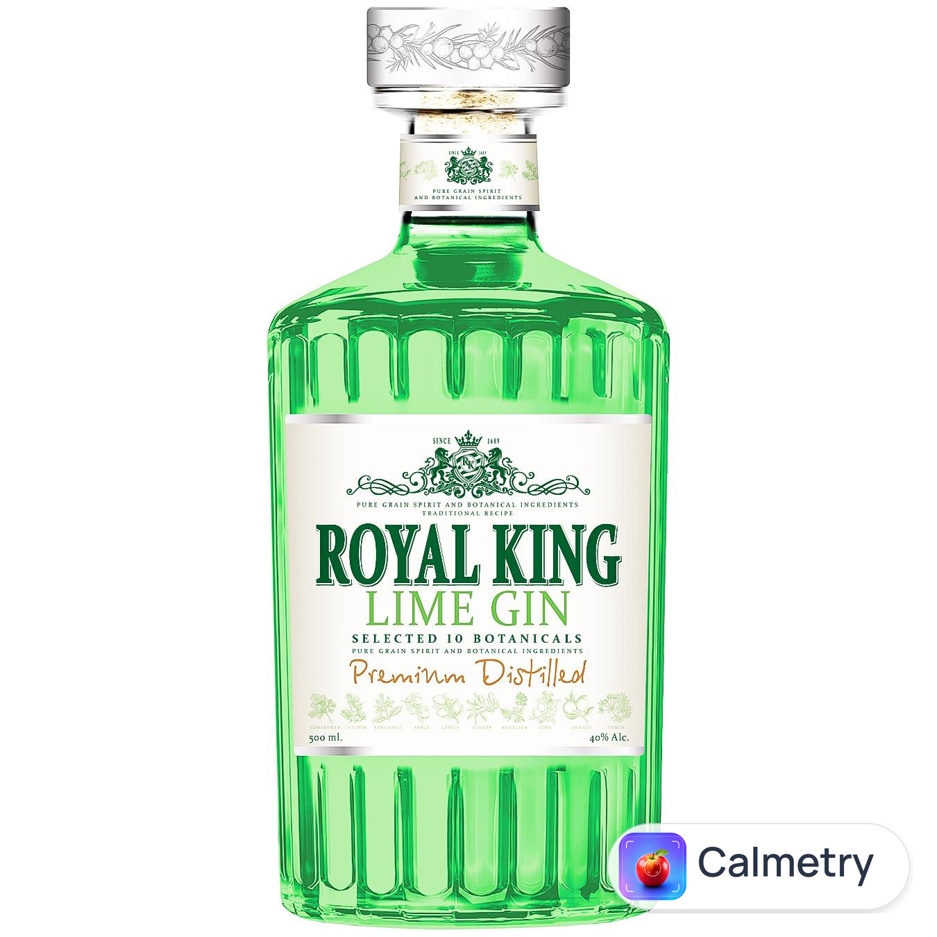 Настоянка Royal King Lime Gin 40% 0,5л — фото продукту