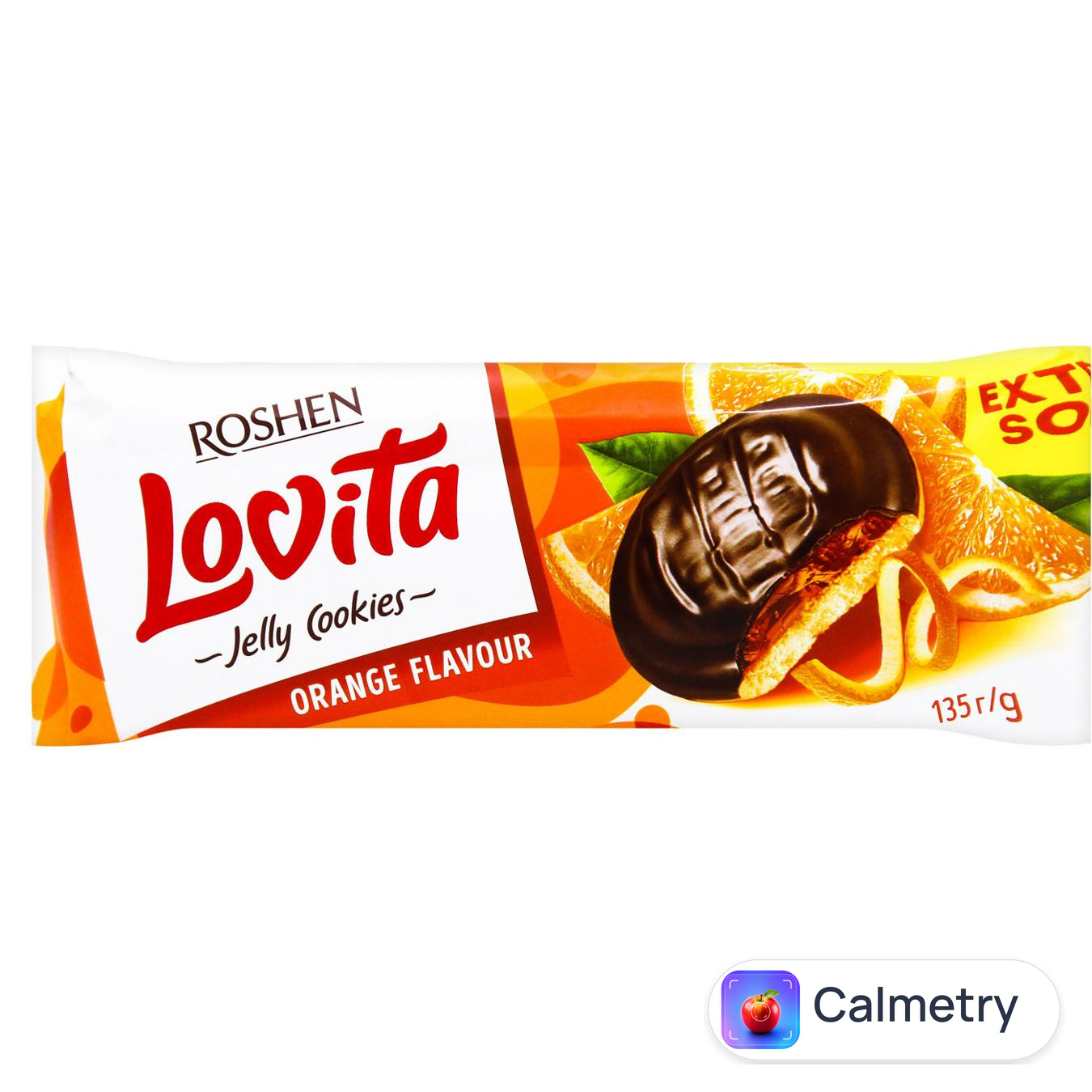 Печиво Roshen Lovita з желейною начинкою зі смаком апельсину 135г — фото продукту