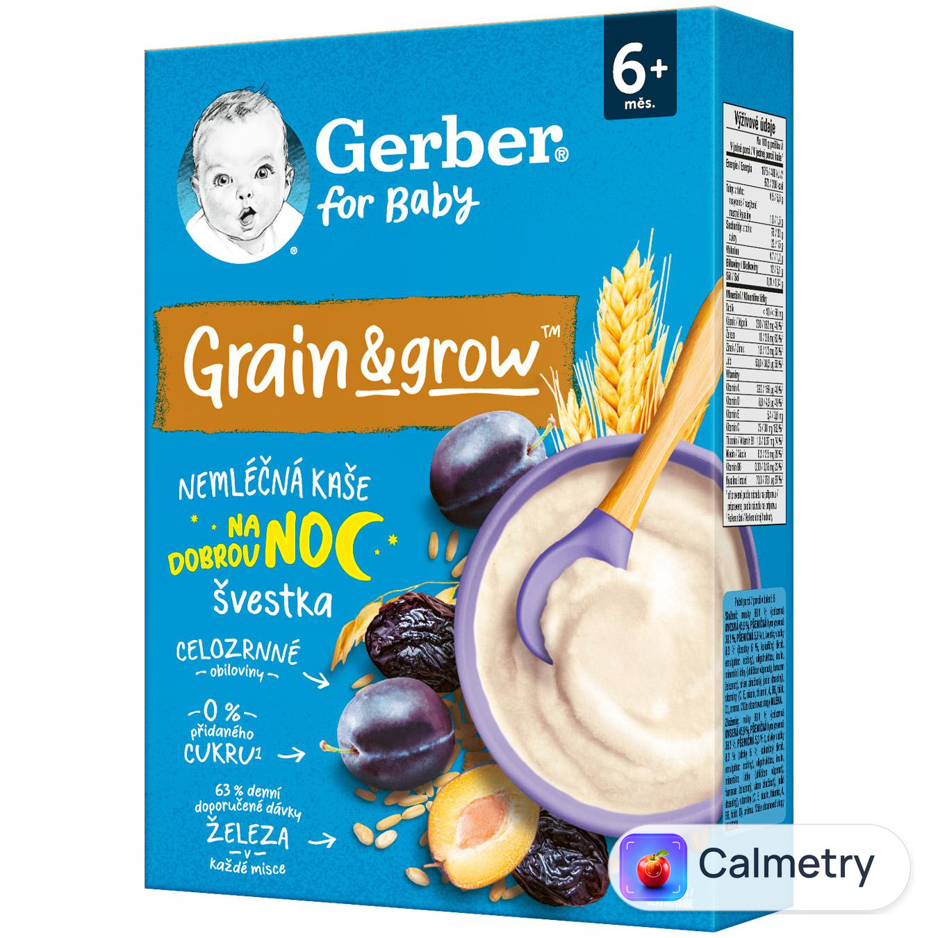 Каша вівсяно-пшенична Gerber з чорносливом з 6 місяців 200г — фото продукту