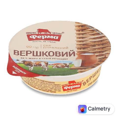 Сир плавлений «Ферма» «Вершковий» 60%, 90г