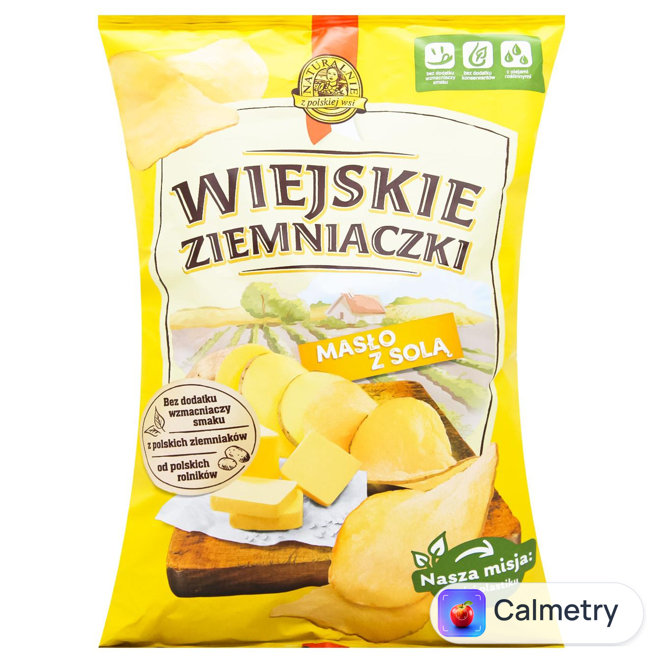 Чипси Wiejskie Ziemniaczki зі смаком масла та з сіллю 130г