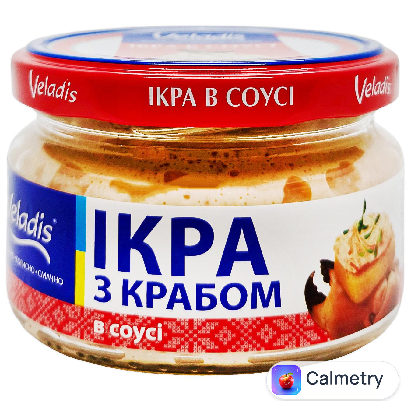 Ікра оселедця Veladis в соусі з м'ясом краба 160г — фото продукту