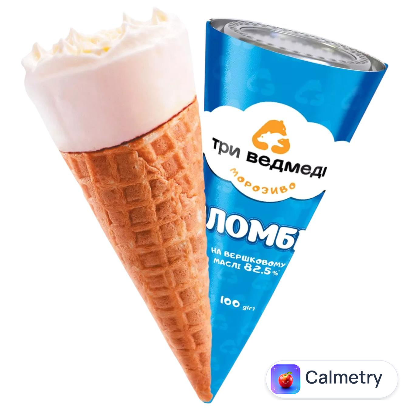 Морозиво Три Ведмеді Пломбір на вершковому маслі 100г — фото продукту