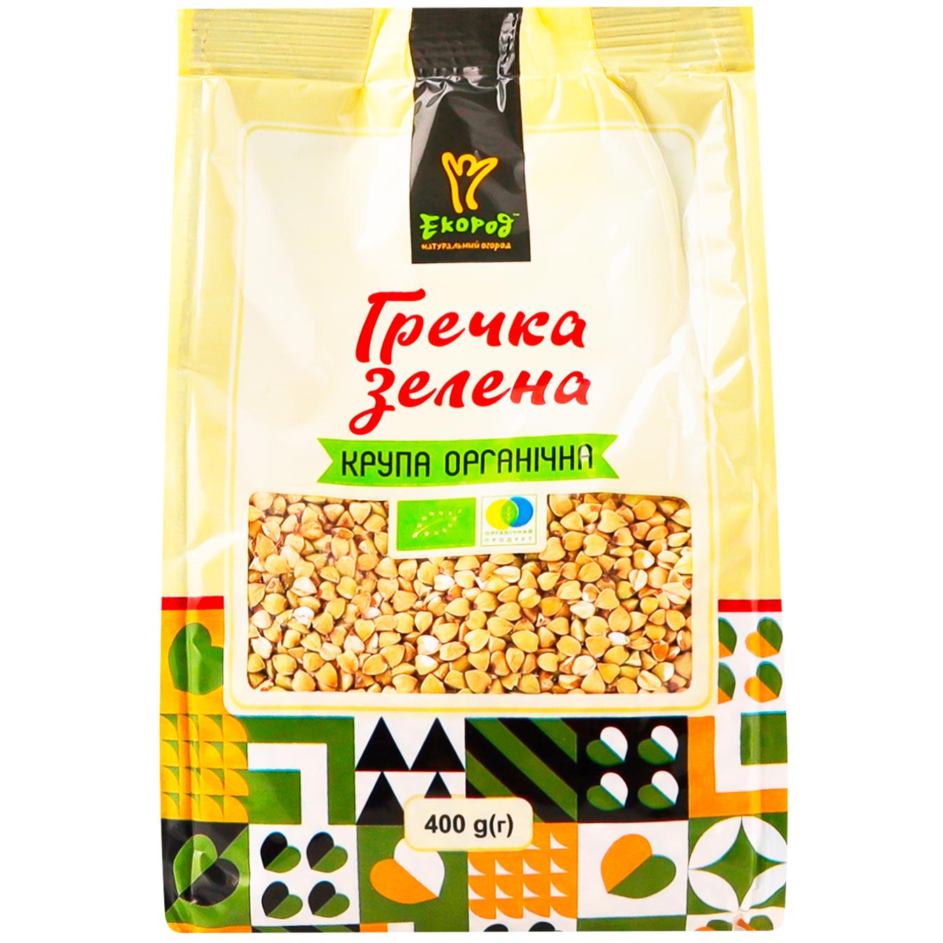 Крупа гречана Екород зелена органічна 400г — фото продукту