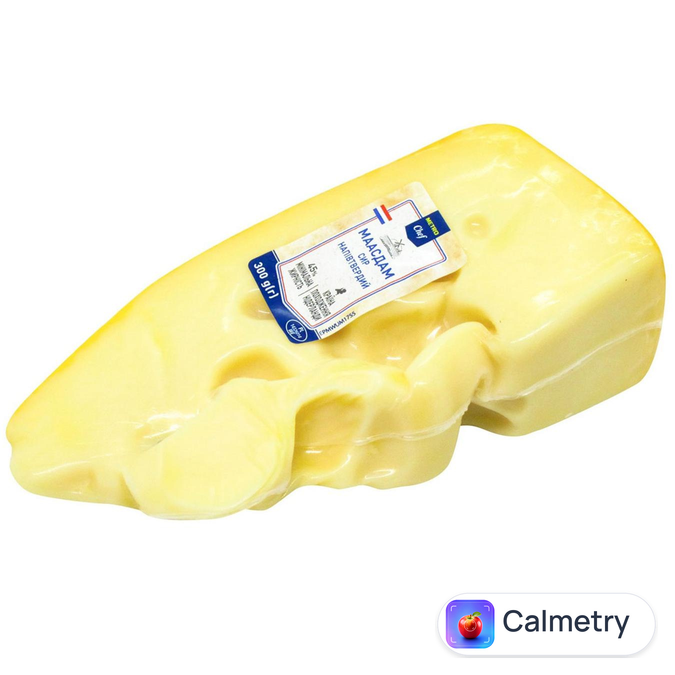 Сир Metro Chef Маасдам 45% 300г — фото продукту