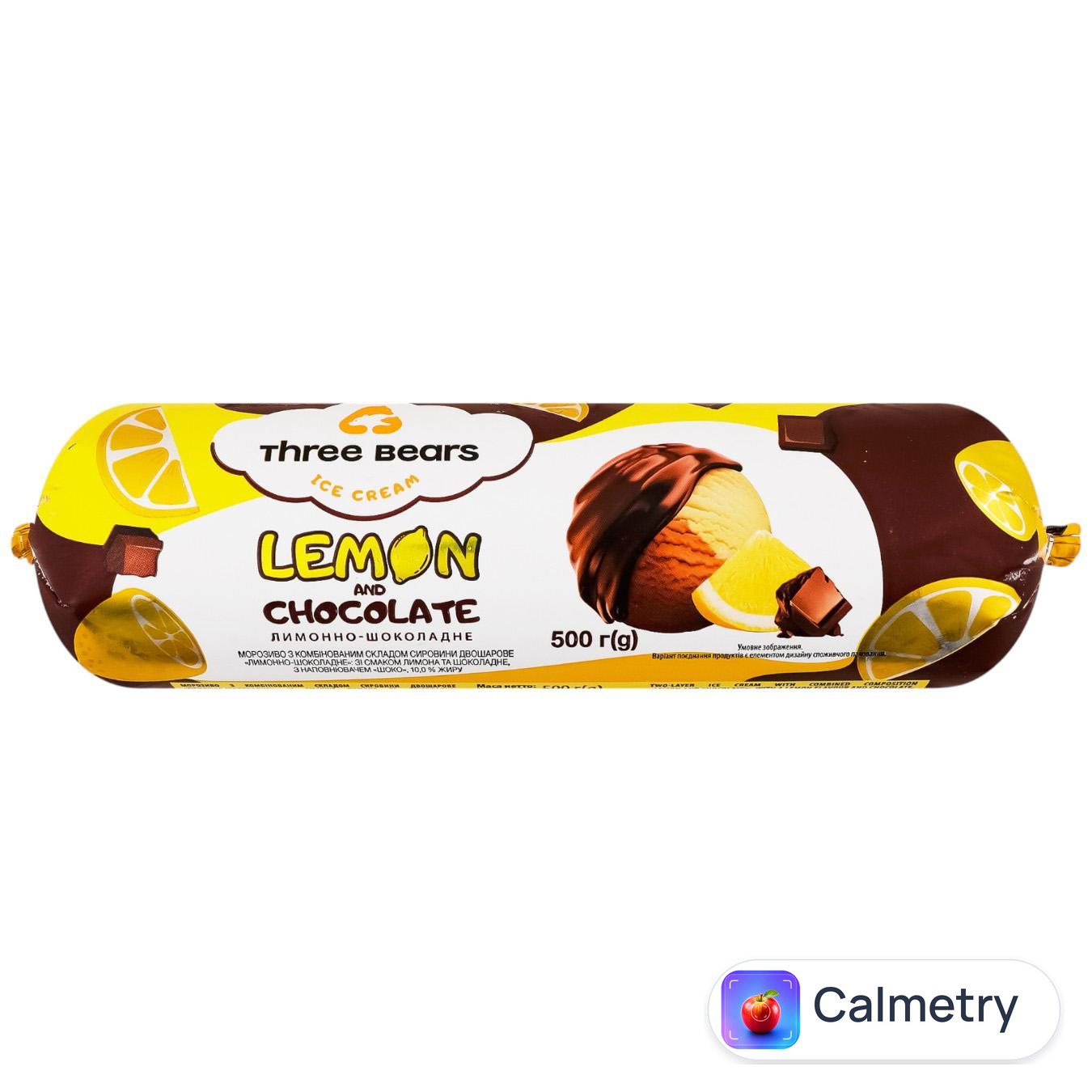 Морозиво Three Bears Лимонно-шоколадне 500г