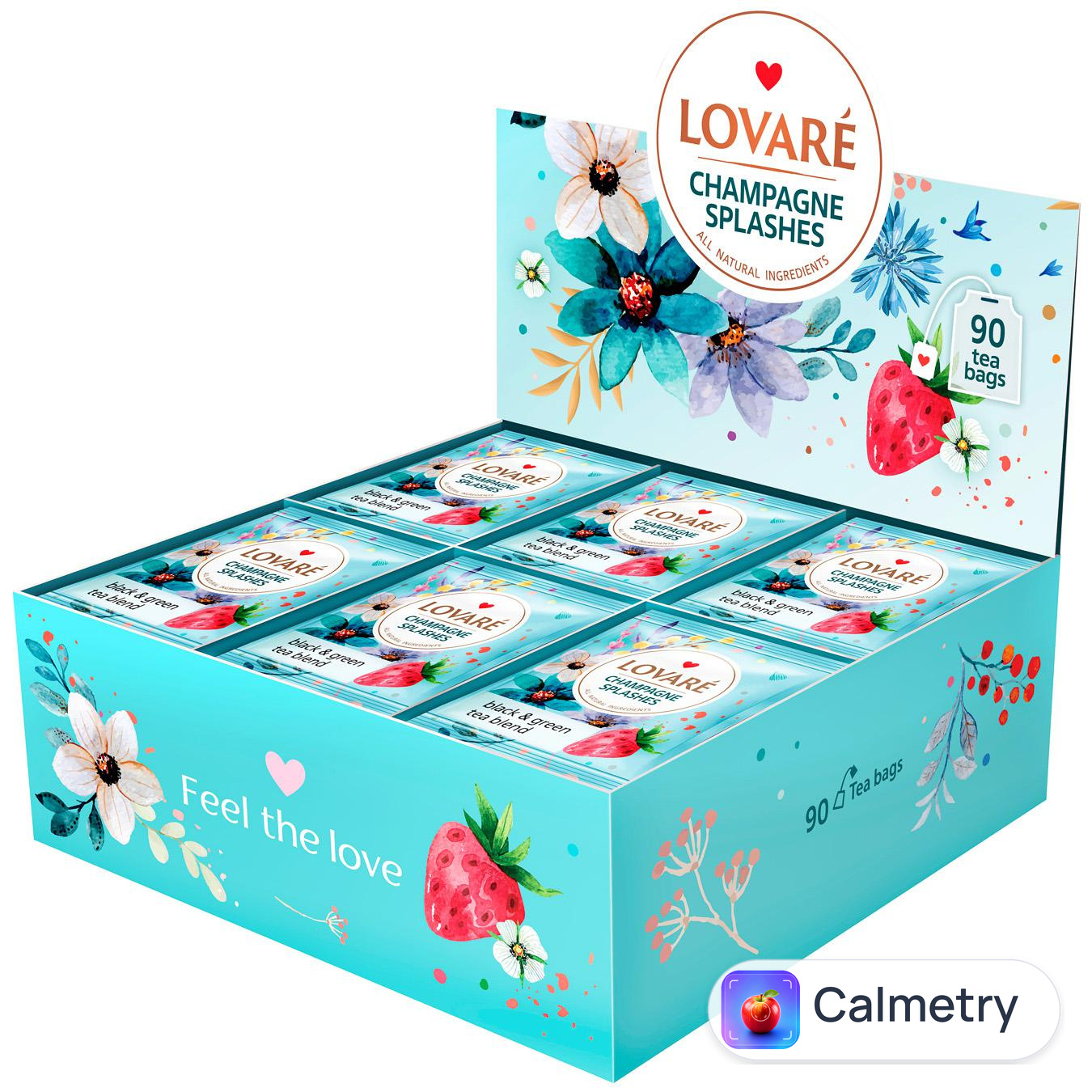 Чай чорний та зелений Lovare Бризки шампанського 2г*90шт