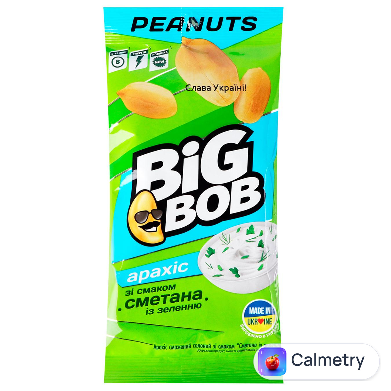 Арахіс Big Bob Сметана із зеленню солоний 60г — фото продукту