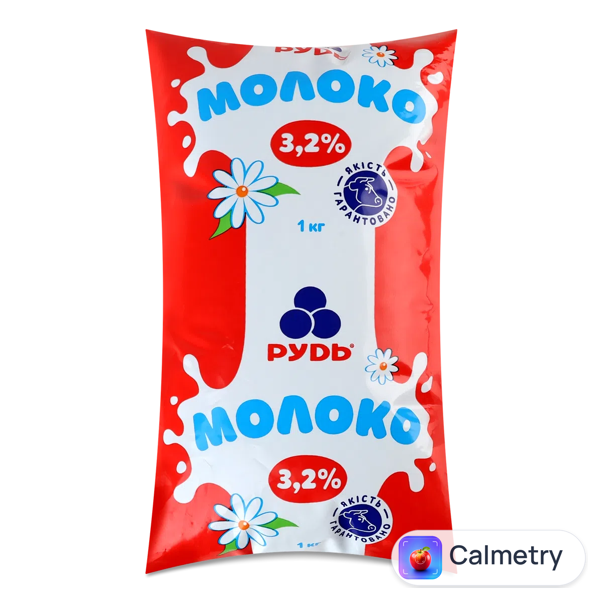 Молоко пастеризоване «Рудь» 3,2% п/е 1000г