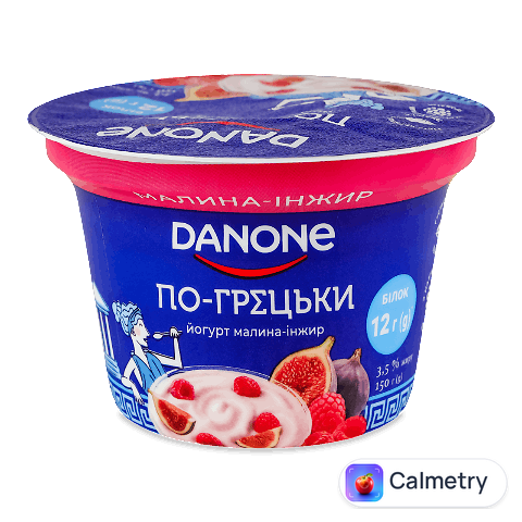 Йогурт Danone По-грецьки малина інжир 3,5%, стакан, 150г