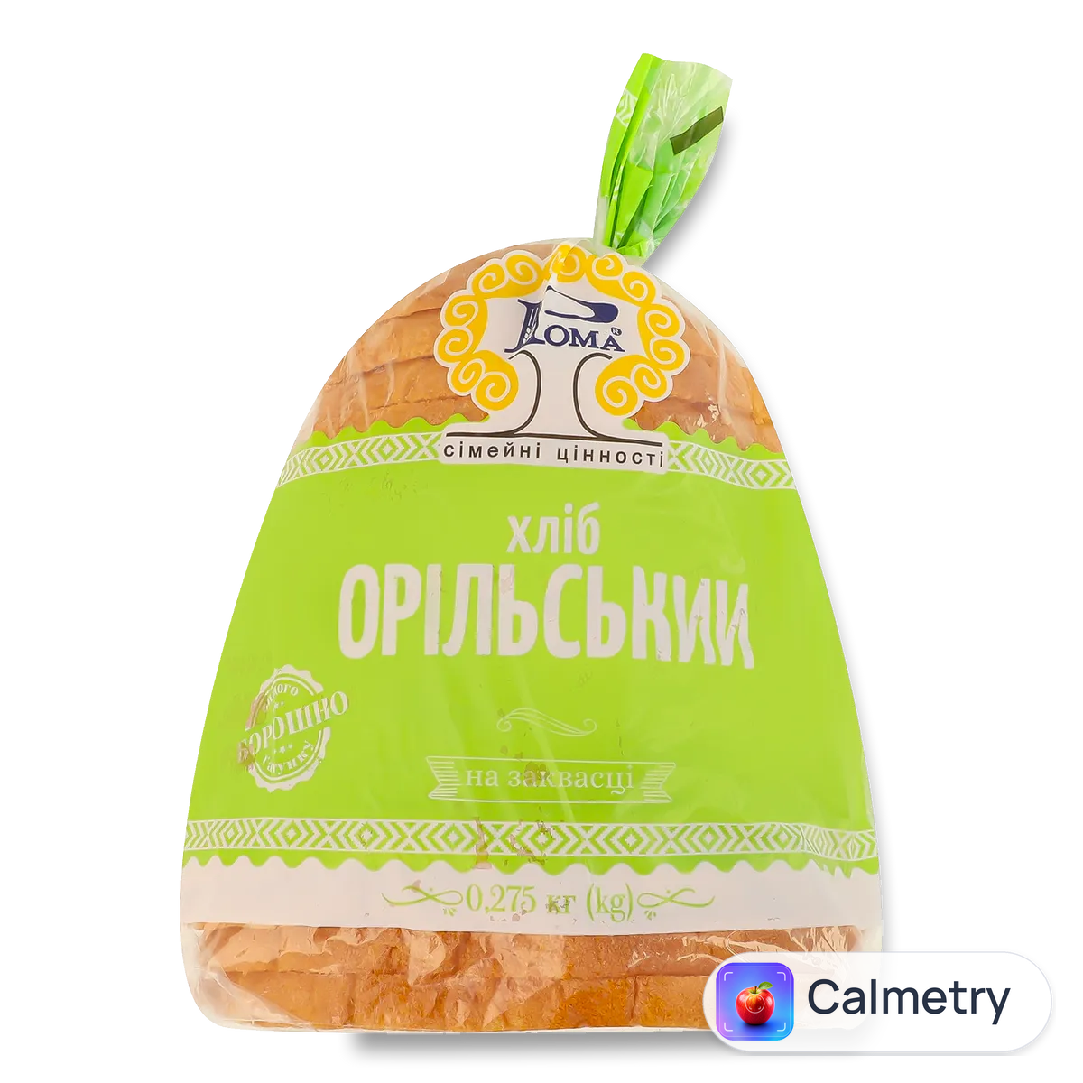Хліб «Рома» «Орільський» половинка нарізаний 275г