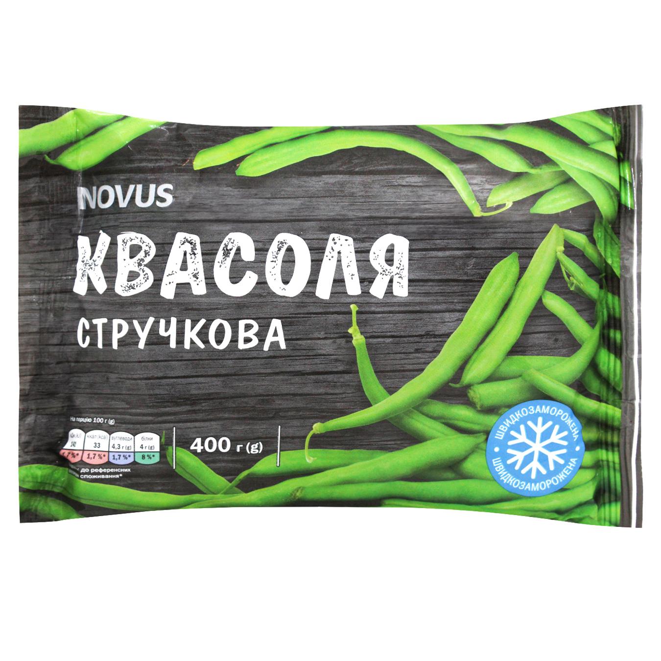 Квасоля стручкова Novus швидкозаморожена 400г — фото продукту