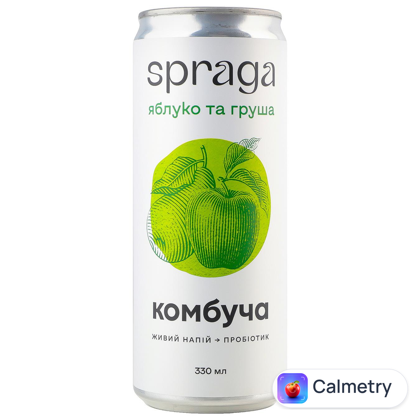 Комбуча Spraga Яблуко та груша 0,33л — фото продукту