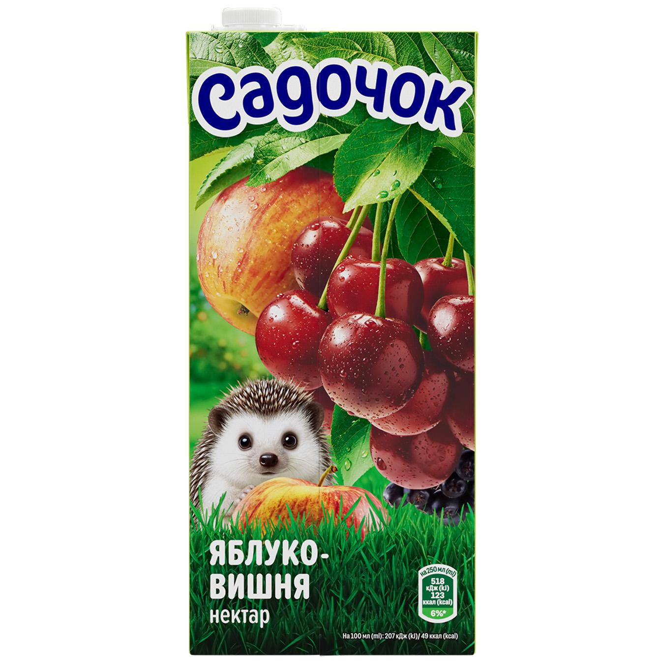 Нектар Садочок яблучно-вишневий 0,95л — фото продукту