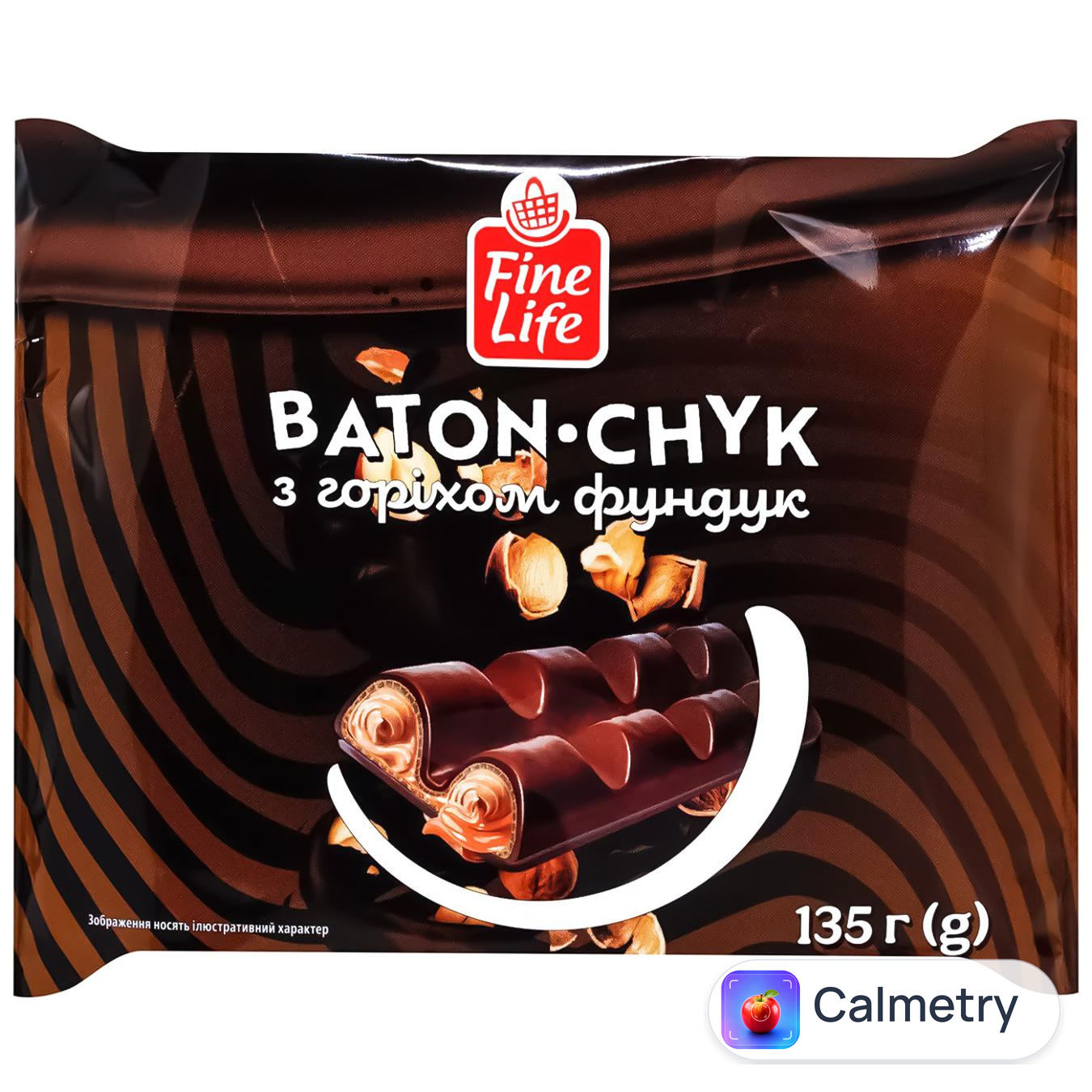 Батончик Fine Life Baton-Chyk вафельний з фундуком в глазурі 135г