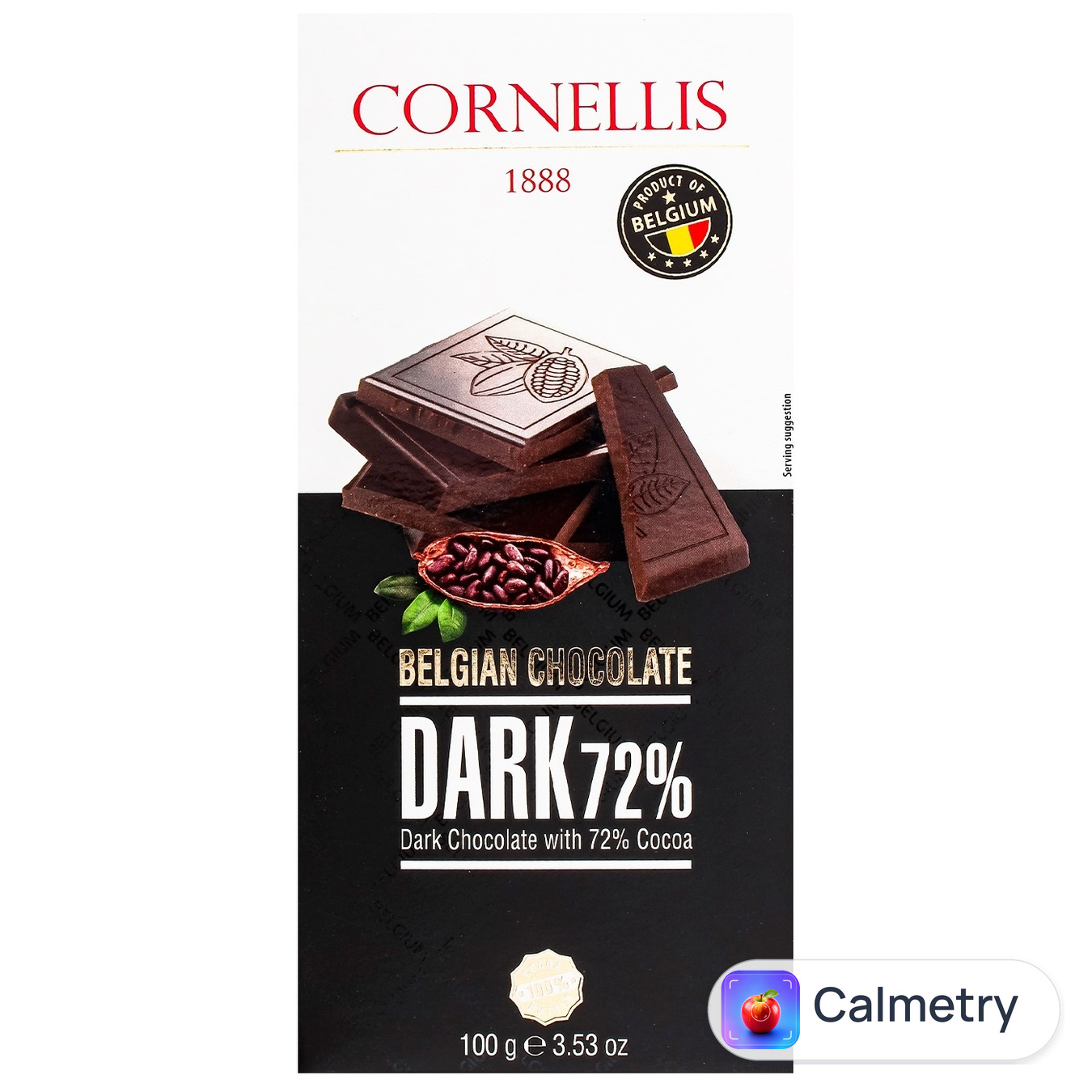 Шоколад чорний Cornellis 72% 100г