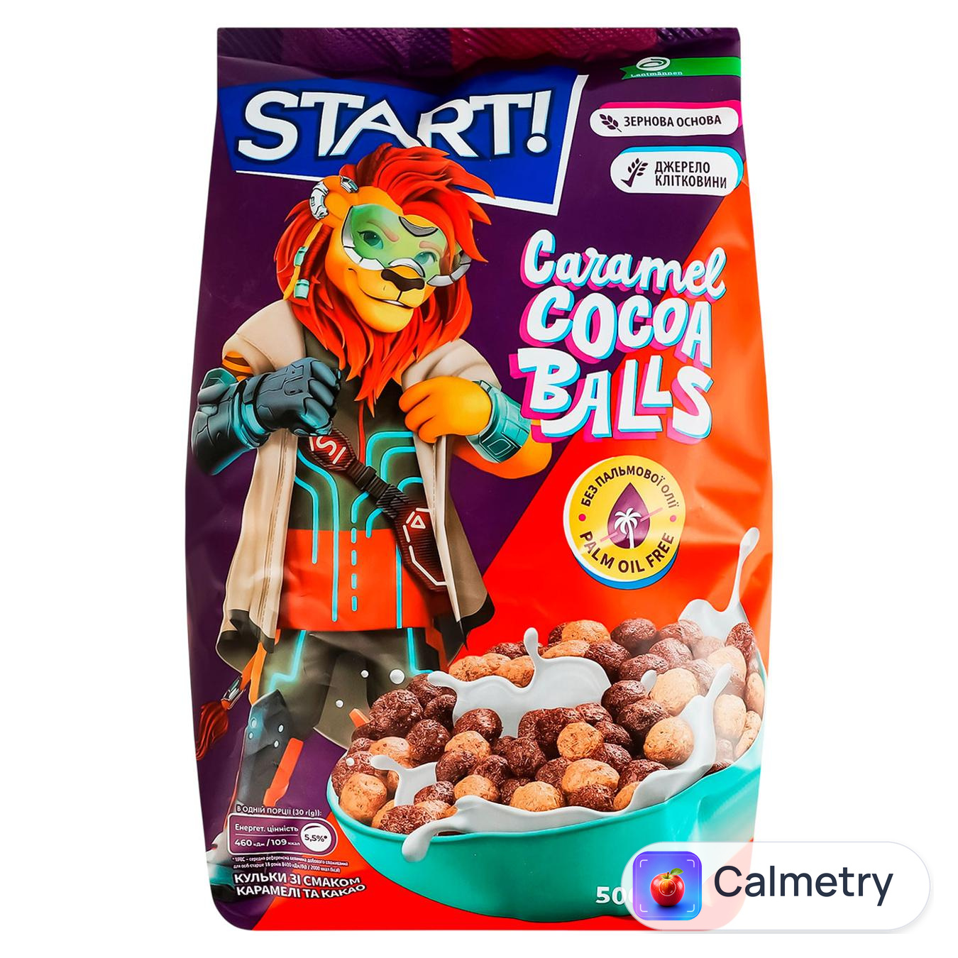 Сніданки сухі Start! Кульки зі смаком карамелі та какао 500г — фото продукту