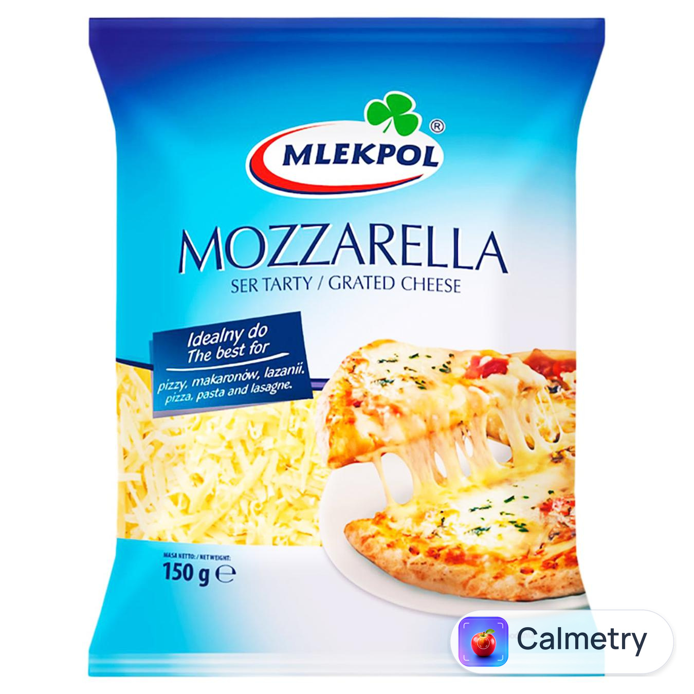 Сир Mlekpol Моцарелла тертий 40% 150г — фото продукту