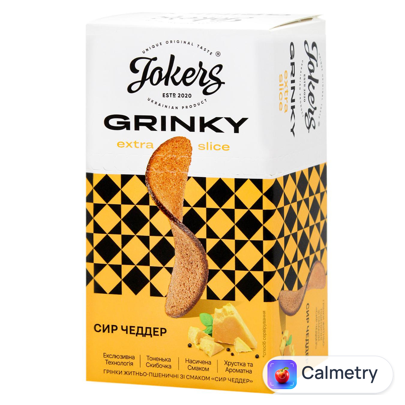 Грінки Jokers Extra Slice сир Чеддер 90г — фото продукту