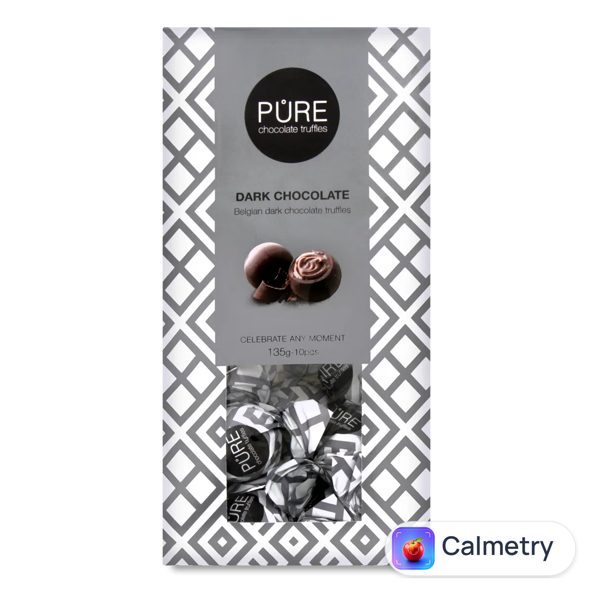 Цукерки Pure Chocolate трюфель чорний шоколад з шоколадною начинкою 135г