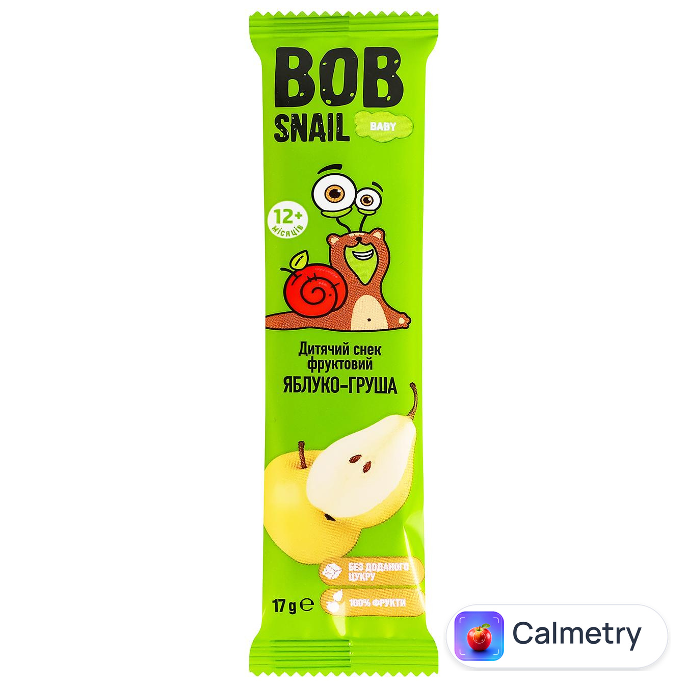 Снек фруктовий Bob Snail Baby яблуко-груша 17г