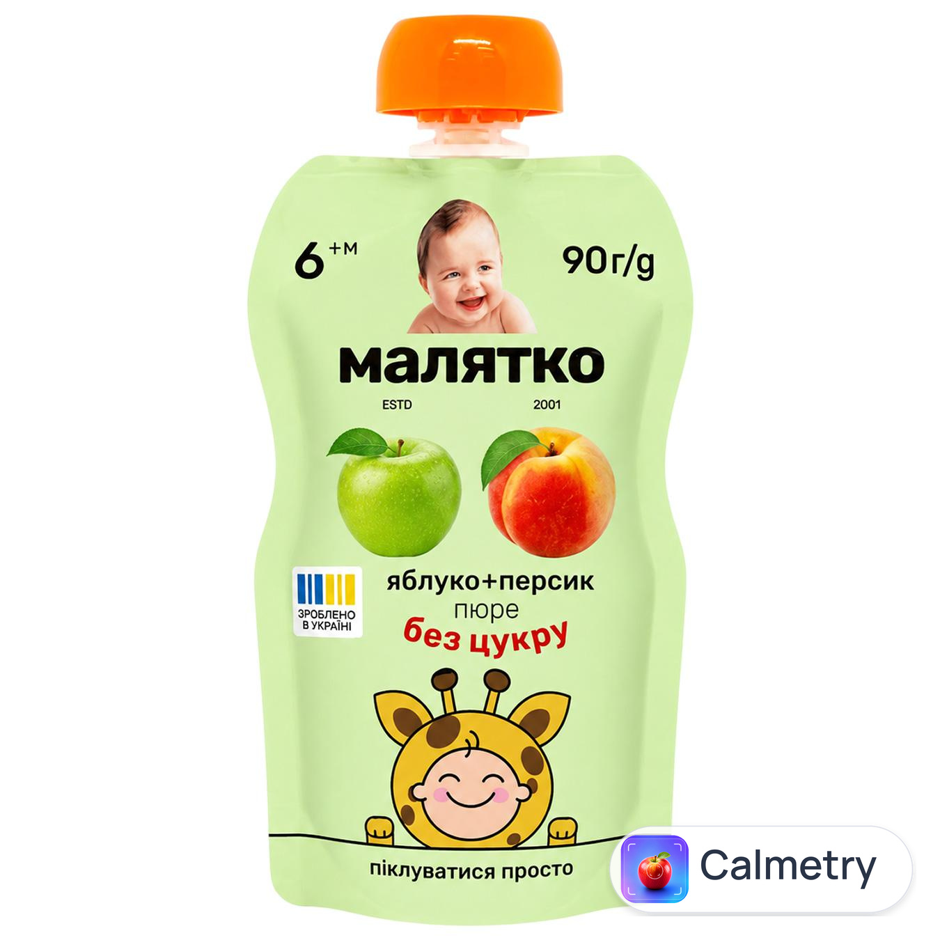 Пюре Малятко яблуко-персик 90г