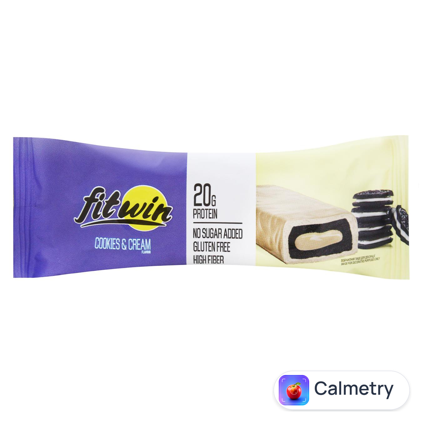 Батончик протеїновий FitWin Печиво і крем 60г — фото продукту