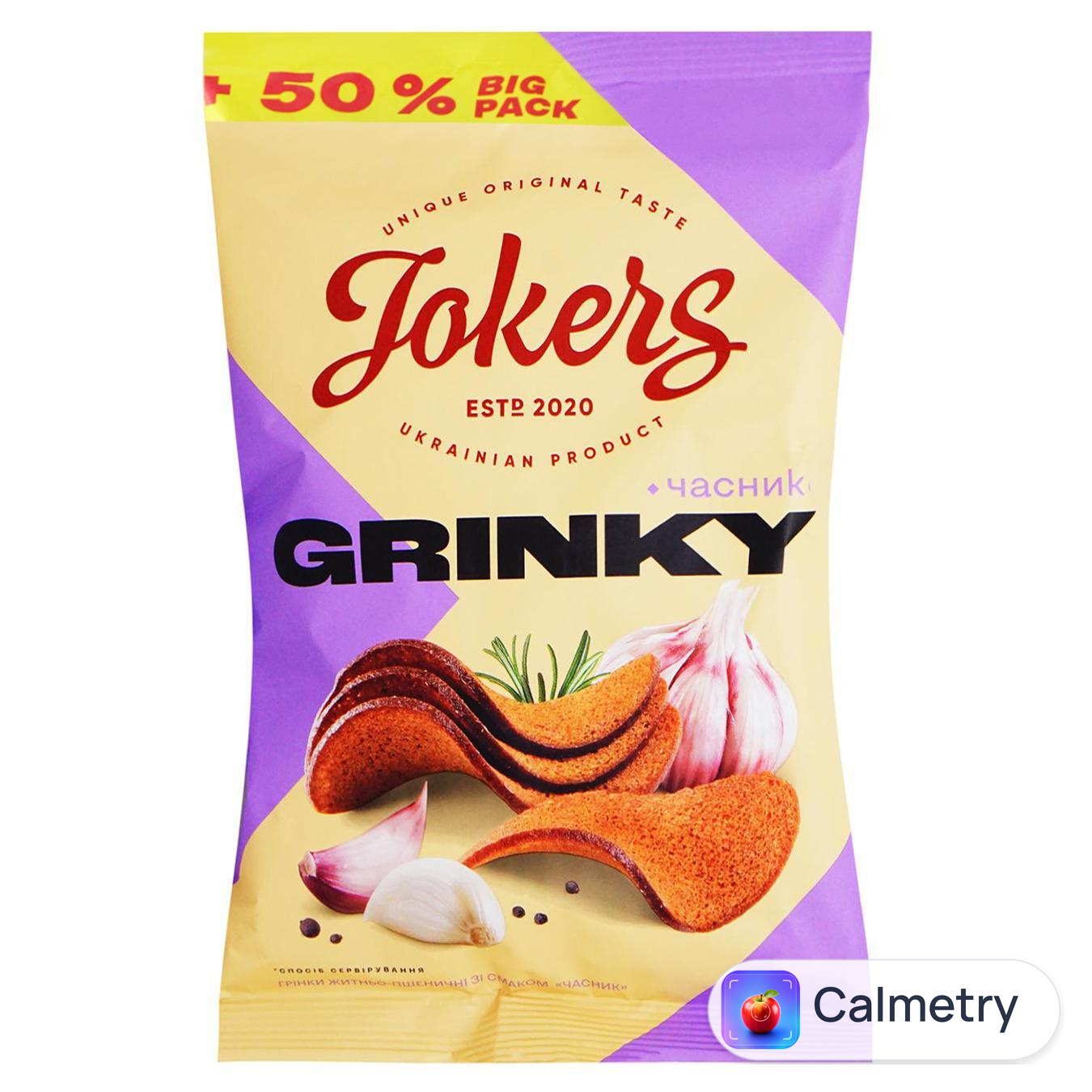 Грінки Jokers зі смаком часнику 120г — фото продукту