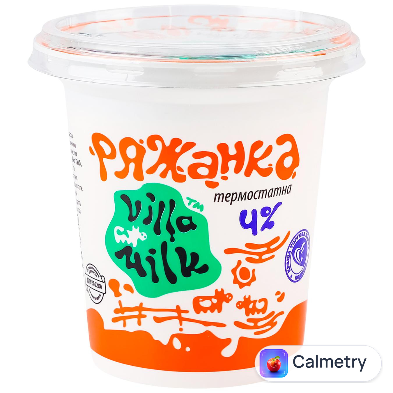 Ряжанка Villa Milk термостатна 4% 300г