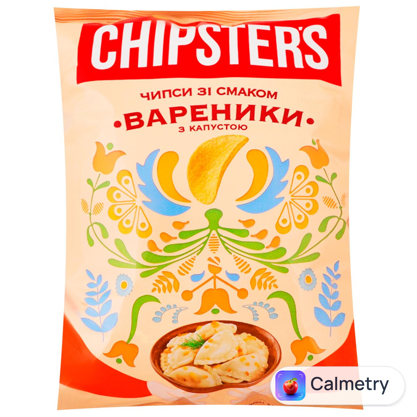 Чипси Chipsters зі смаком вареники з капустою 100г