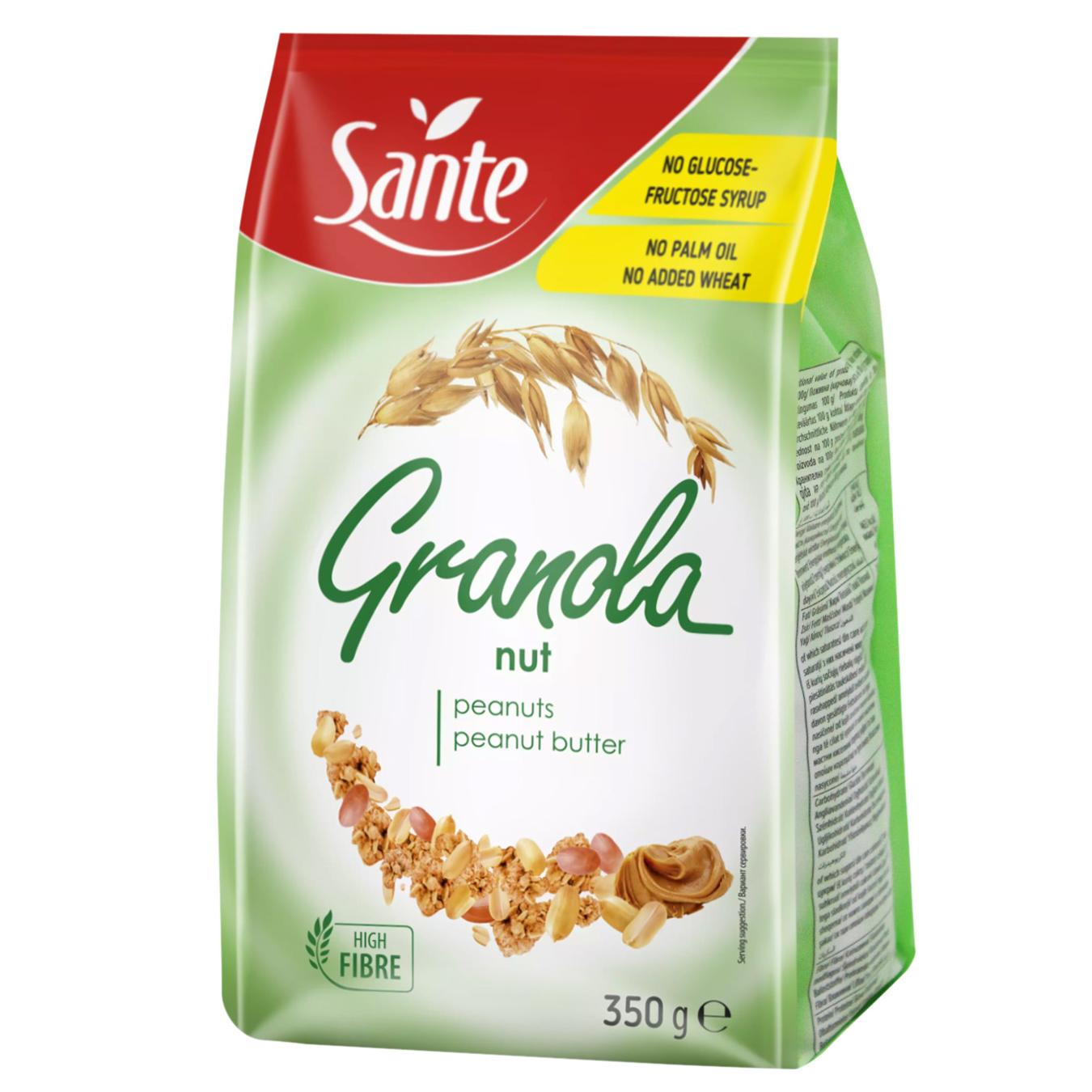 Гранола Sante цільнозернова з арахісом та арахісовим маслом 350г — фото продукту