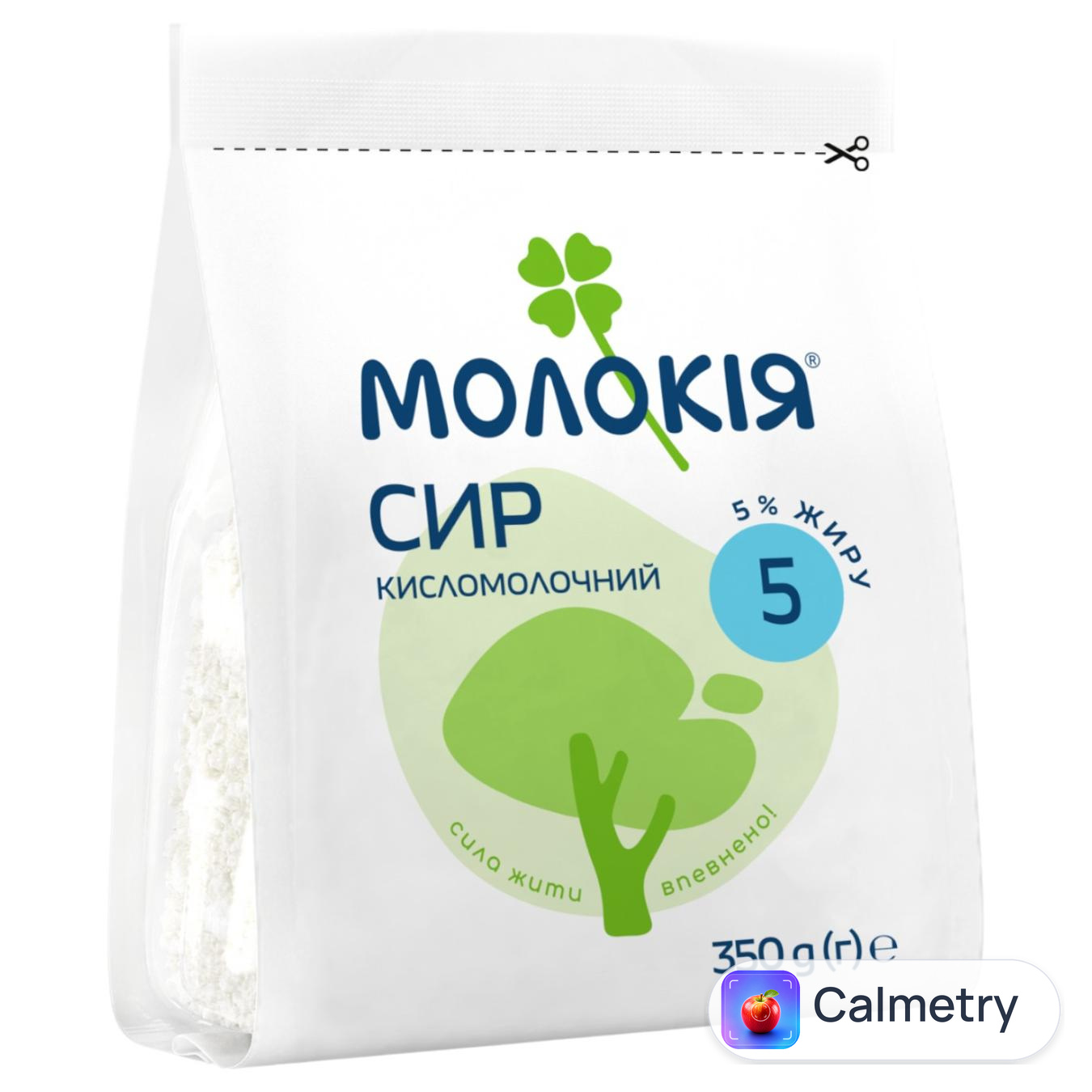 Сир кисломолочний Молокія 5% 350г — фото продукту